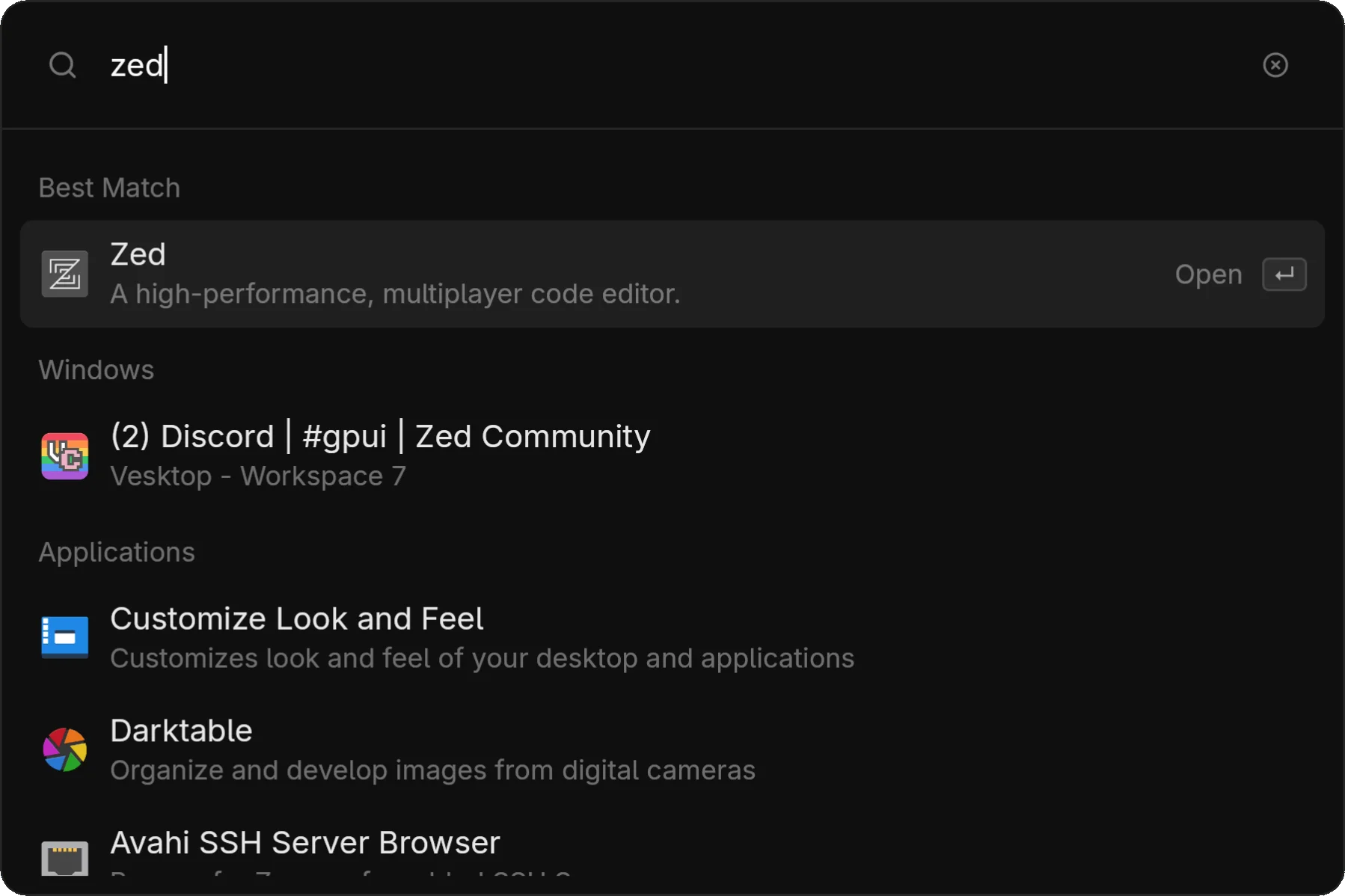 zlaunch in combined mode